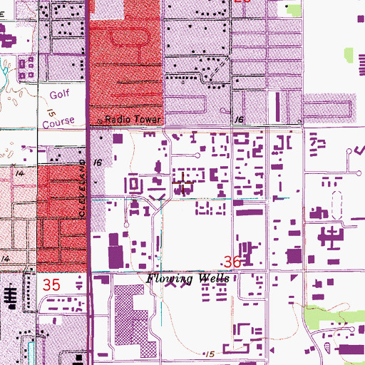 Topographic Map of Fort Myers Police Department Winkler Safe Neighborhood Community Policing Center, FL