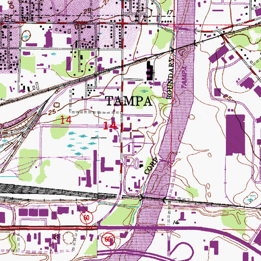 Topographic Map of Hillsborough County Sheriff's Office Jail Division I, FL