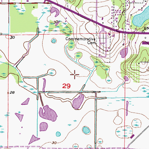 Topographic Map of Hillsborough County Sheriff's Office Branden Community Station, FL