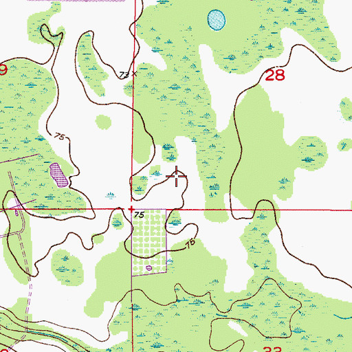 Topographic Map of Orange County Sheriff's Office Sector 2 Substation, FL