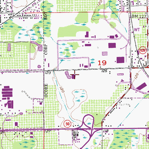 Topographic Map of Orange County Sheriff's Office Sector III Substation, FL