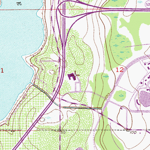 Topographic Map of Orange County Sheriff's Office Sector V Substation, FL