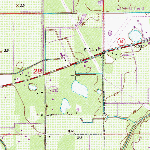 Topographic Map of Seminole Police Department - Fort Pierce, FL