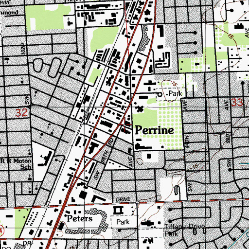 Topographic Map of Village of Palmetto Bay Policing Unit, FL