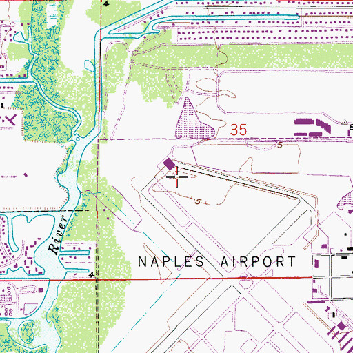 Topographic Map of Collier County Sheriff's Office Special Operations - Aviation, FL