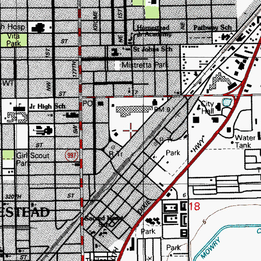Topographic Map of Miami - Dade College Police Department - Homestead Campus, FL