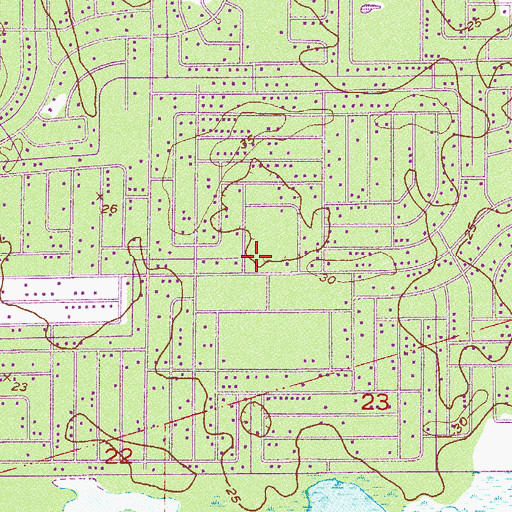 Topographic Map of Brevard County Sheriff's Office Port Saint John Substation, FL