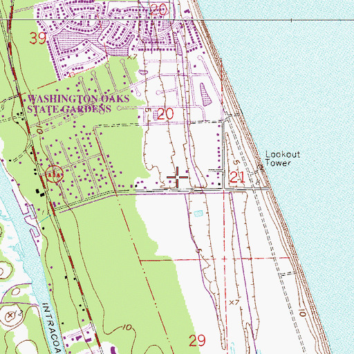 Topographic Map of Flagler County Sheriff's Office Hammock Substation, FL
