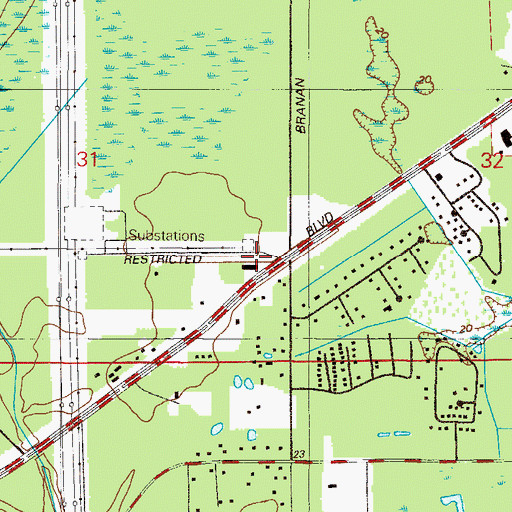 Topographic Map of Clay County Sheriff's Office Middleburg Substation, FL