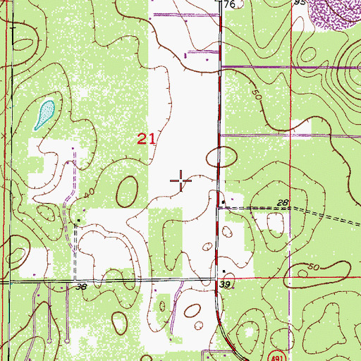 Topographic Map of College of Central Florida Citrus Campus Police Department, FL