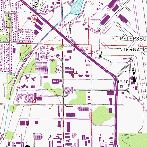 Topographic Map of Pinellas County Sheriff's Office, FL