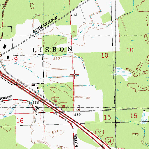 Topographic Map of New Lisbon Correctional Institution, WI