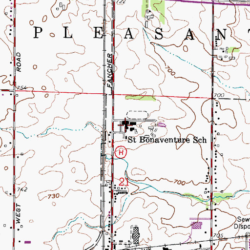 Topographic Map of Racine Correctional Institution, WI