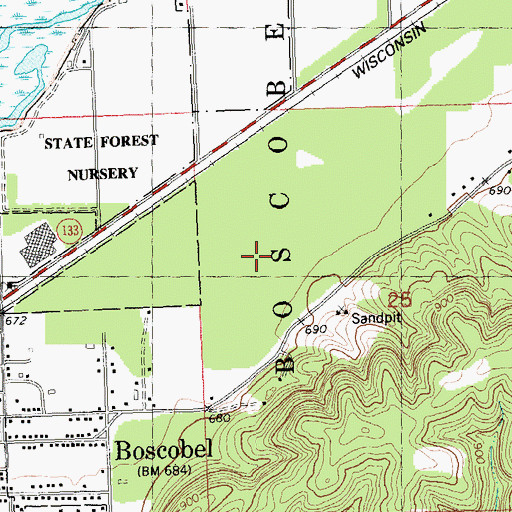 Topographic Map of Wisconsin Secure Program Facility, WI