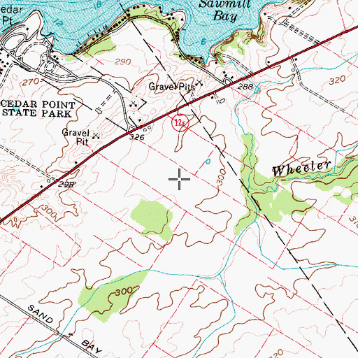 Topographic Map of Cape Vincent Correctional Facility, NY