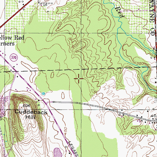 Topographic Map of Butler Correctional Facility, NY