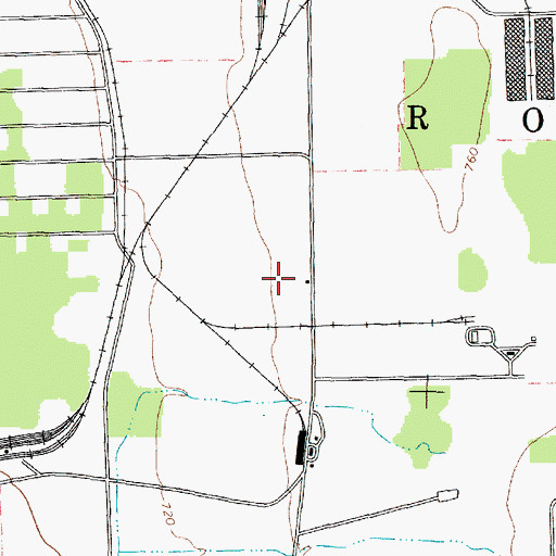 Topographic Map of Five Points Correctional Facility, NY