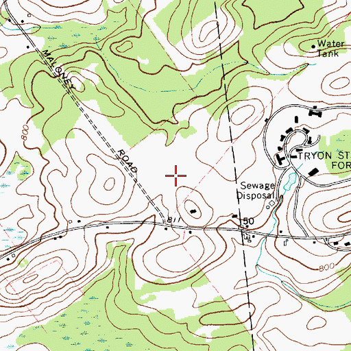 Topographic Map of Hale Creek Correctional Facility, NY