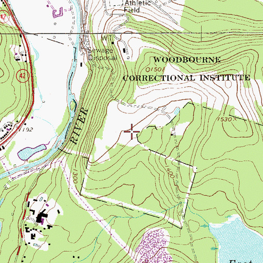 Topographic Map of Sullivan Correctional Facility, NY