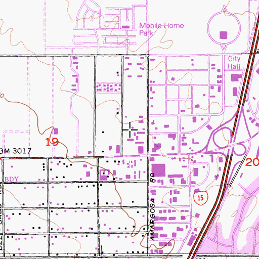 Topographic Map of San Bernardino County Sheriff's Department - Victorville Police Services, CA