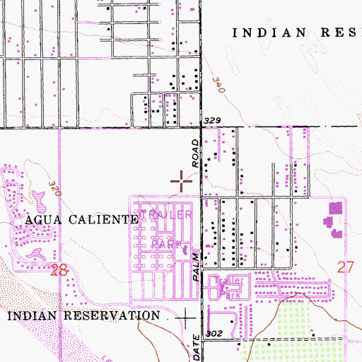 Topographic Map of Cathedral Police Department - Market, CA