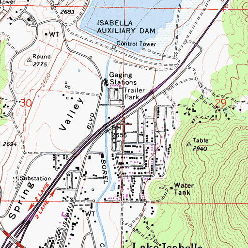 Topographic Map of Kern County Sheriff's Office, CA