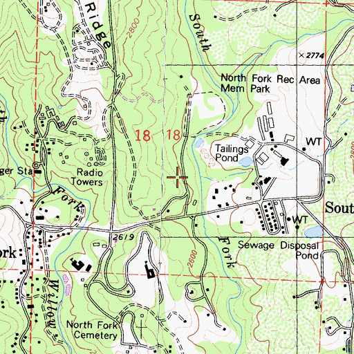 Topographic Map of Pitcher Creek, CA