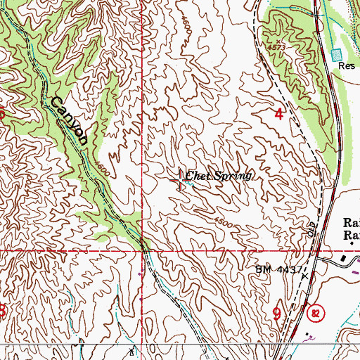 Topographic Map of Chet Spring, AZ