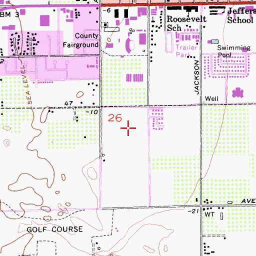 Topographic Map of Riverside County Sheriff's Department, CA