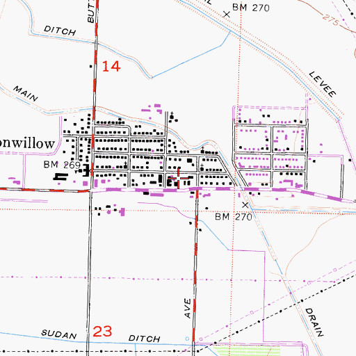 Topographic Map of Kern County Sheriff's Office, CA