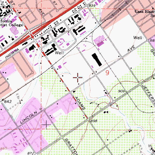 Topographic Map of Riverside Police Department - Lincoln, CA