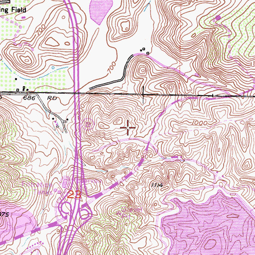 Topographic Map of Ventura County Sheriff's Office - East County Patrol / Thousand Oaks Police Services, CA
