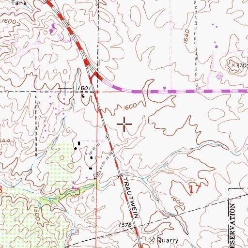 Topographic Map of Riverside Police Department - Mission Grove Police Center, CA
