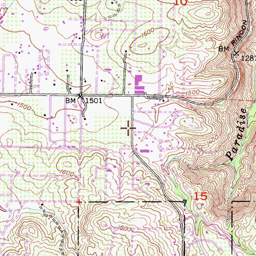 Topographic Map of San Diego County Sheriff's Office Valley Center Substation, CA