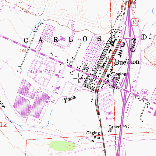 Topographic Map of Santa Barbara County Sheriff's Office Buellton Substation, CA
