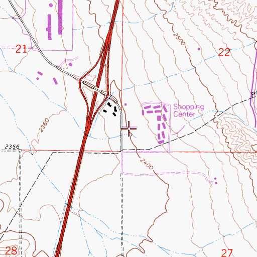 Topographic Map of Barstow Police Department Substation, CA