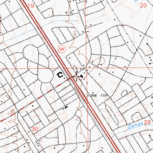 Topographic Map of Imperial County Sheriff's Office - Salton City, CA
