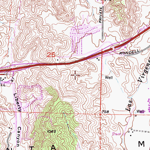 Topographic Map of Los Angeles County Sheriff's Department - Malibu / Lost Hills, CA