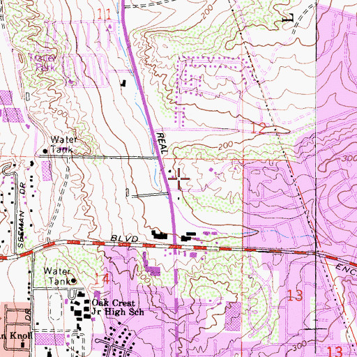 Topographic Map of San Diego County Sheriff's Office North Coastal Station, CA