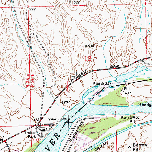 Topographic Map of San Bernardino County Sheriff, CA