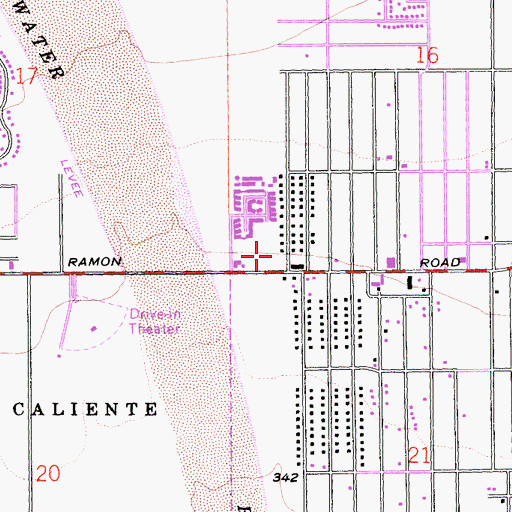 Topographic Map of Cathedral Police Department - North, CA