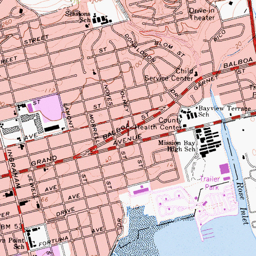 Topographic Map of Police Department Community Relation, CA