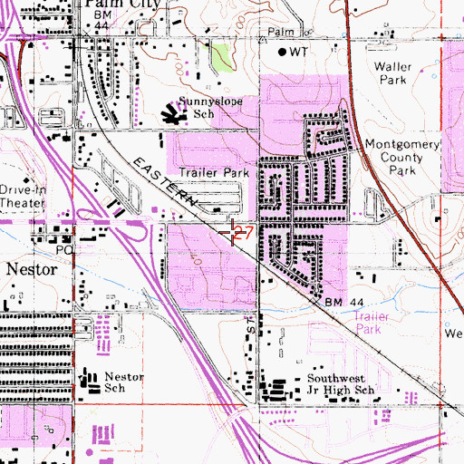 Topographic Map of San Diego Police Department - Southern Division, CA