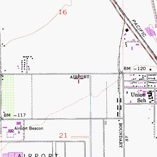 Topographic Map of Riverside County Sheriff's Office - Thermal, CA