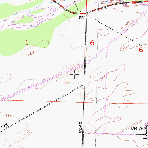 Topographic Map of Bakersfield Police Department West Side Substation, CA