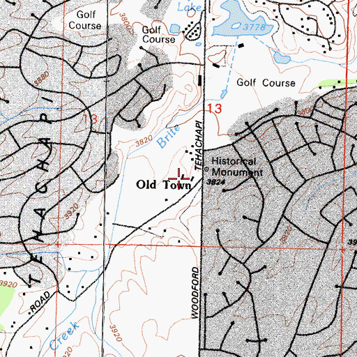 Topographic Map of Kern County Sheriff's Office Tehachapi Station, CA