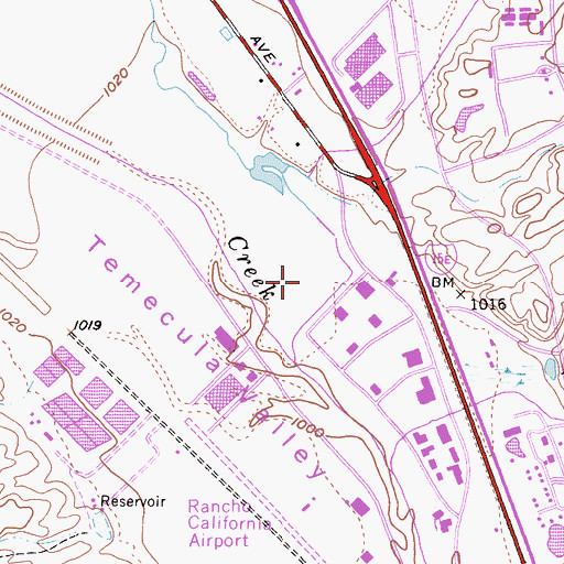 Topographic Map of California Highway Patrol - Temecula, CA
