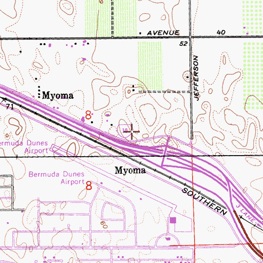 Topographic Map of California Highway Patrol Border Division - Indio, CA