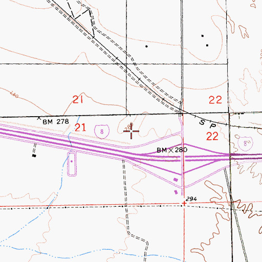 Topographic Map of California Highway Patrol Border Division - Winterhaven, CA