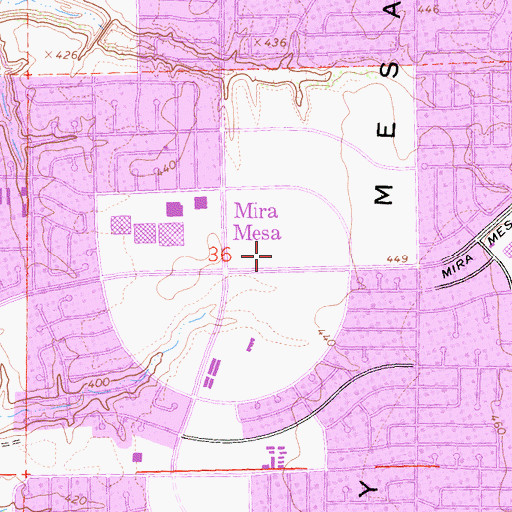 Topographic Map of San Diego Police Department, CA